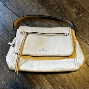 Kate Spade Beige Leather Shoulder Bag
